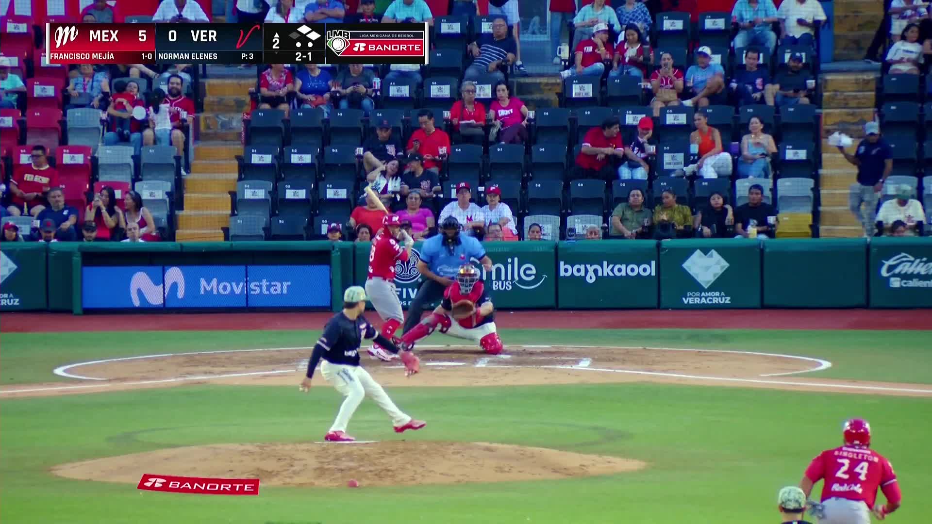 Mejía Doblete productor VS el Águila - Juego 3